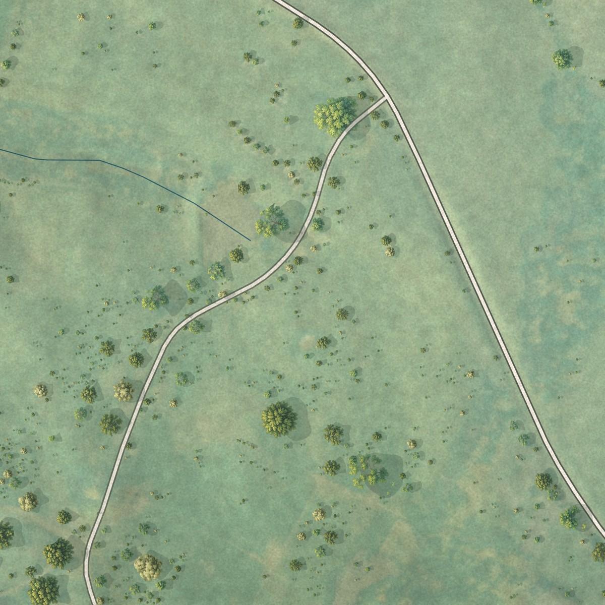 Second close-up of the map of Rectortown, Virginia print showing more streets and buildings