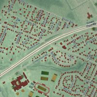 Second close-up of the map of Red Bank, Gloucester County, New Jersey print showing more streets and buildings