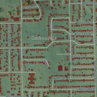 Second close-up of the map of Red Fork, Oklahoma print showing more streets and buildings