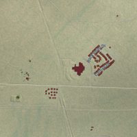 Second close-up of the map of Red Mesa, Arizona print showing more streets and buildings