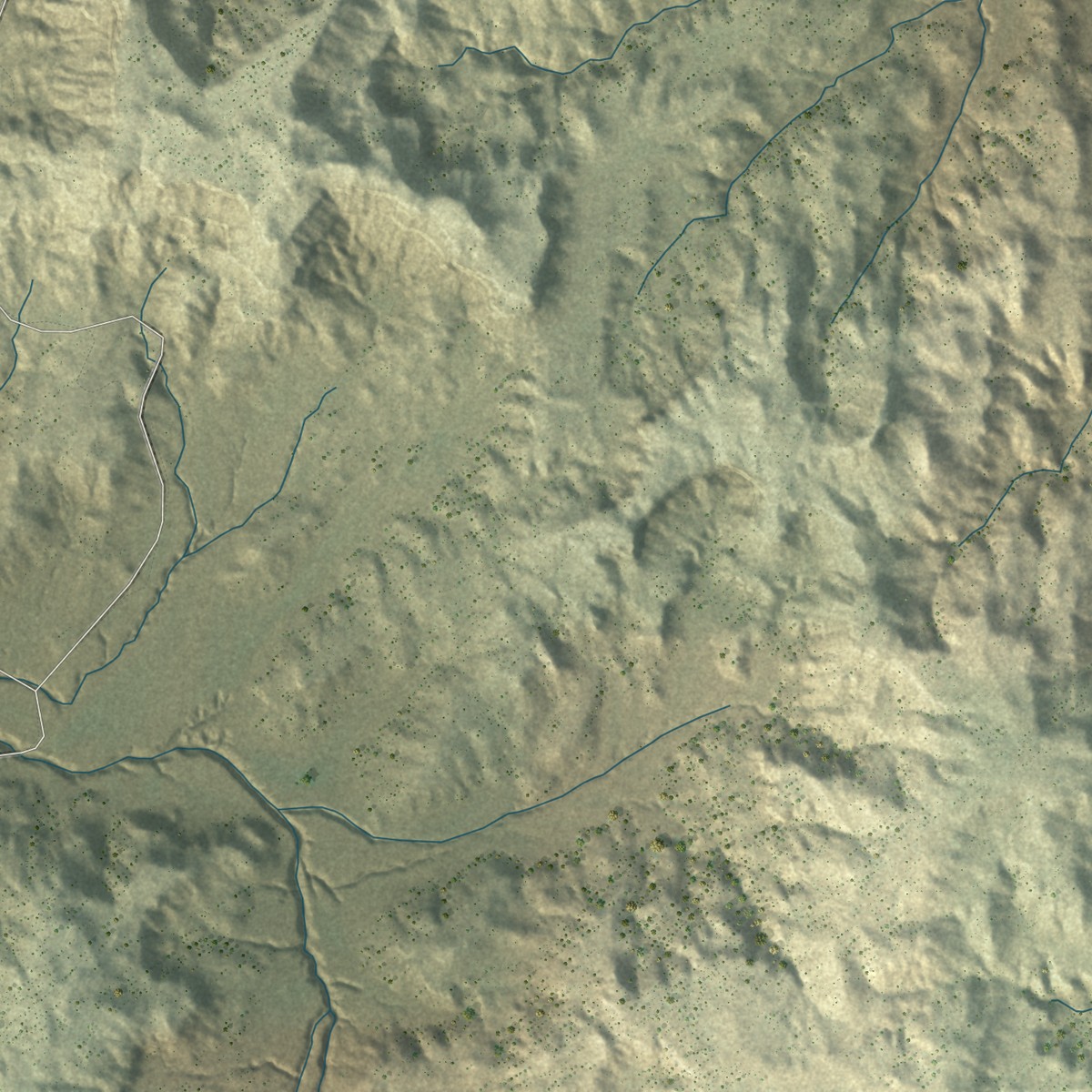 Second close-up of the map of Red Rock, New Mexico print showing more streets and buildings