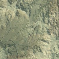 Second close-up of the map of Red Rock, New Mexico print showing more streets and buildings