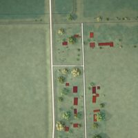 Second close-up of the map of Reddick, Illinois print showing more streets and buildings