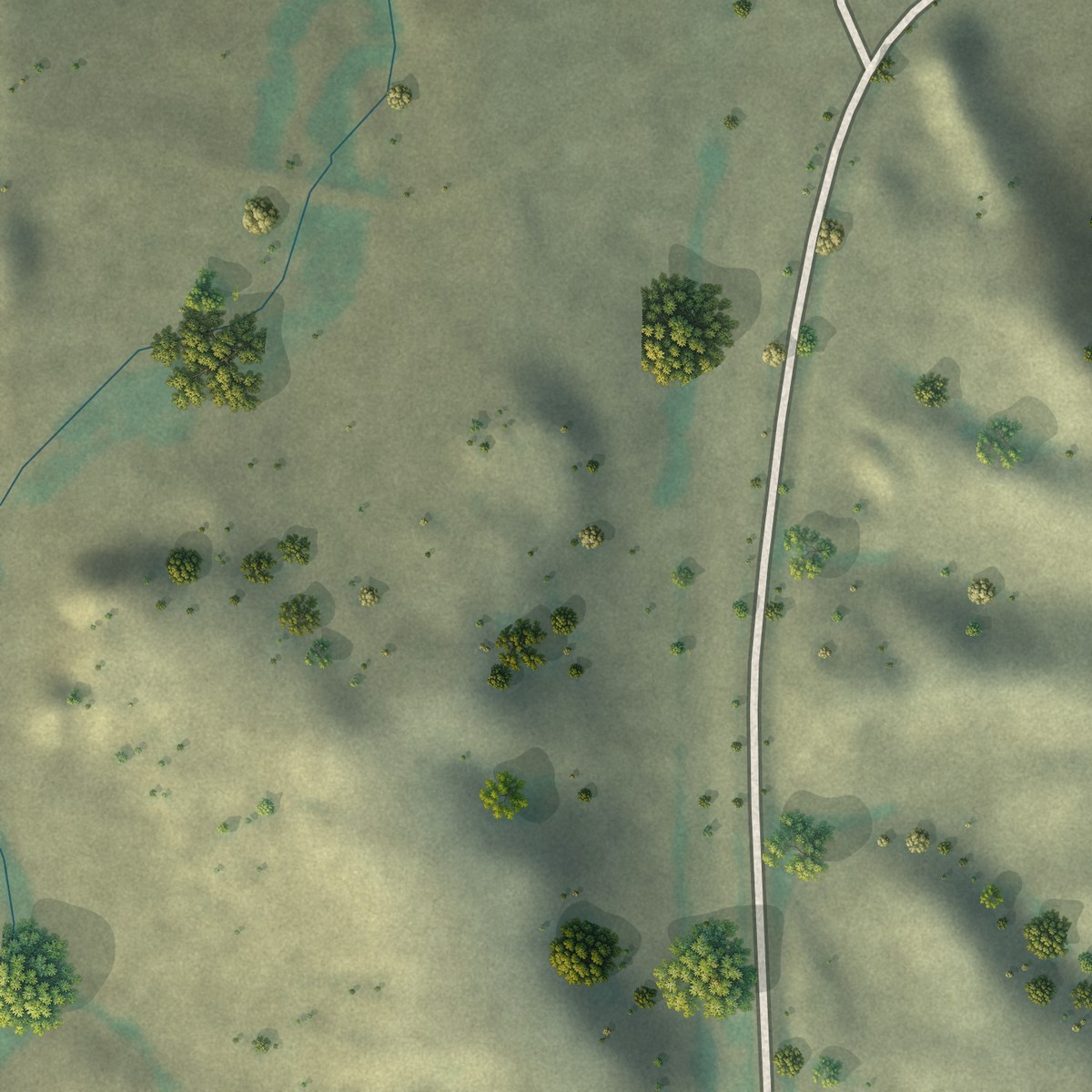 Second close-up of the map of Redstone, Montana print showing more streets and buildings