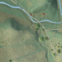 Second close-up of the map of Refton, Pennsylvania print showing more streets and buildings