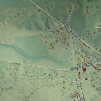 Second close-up of the map of Reidsville, Georgia print showing more streets and buildings