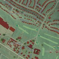 Second close-up of the map of Reiffton, Pennsylvania print showing more streets and buildings