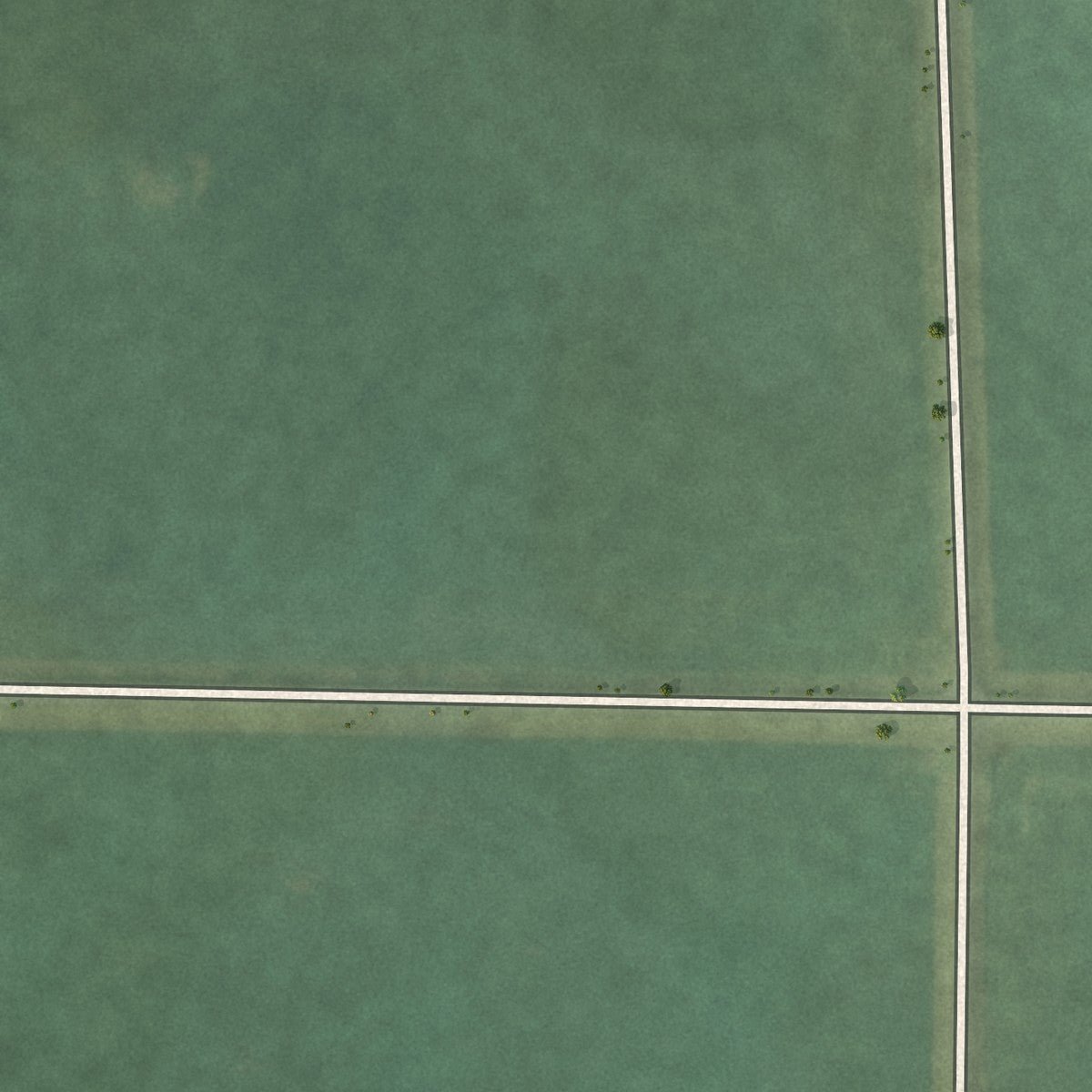 Second close-up of the map of Rembrandt, Iowa print showing more streets and buildings