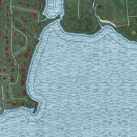 Second close-up of the map of Remsenburg-Speonk, New York print showing more streets and buildings