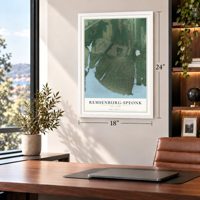 Remsenburg-Speonk, New York map, 18 x 24 inch print in a white frame in a home office