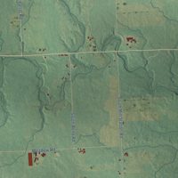Second close-up of the map of Reno, Michigan print showing more streets and buildings