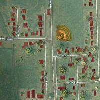 Second close-up of the map of Renova, Mississippi print showing more streets and buildings