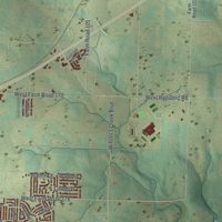 Second close-up of the map of Republic, Missouri print showing more streets and buildings