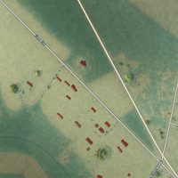 Second close-up of the map of Rex, North Carolina print showing more streets and buildings