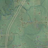 Second close-up of the map of Reynolds, Michigan print showing more streets and buildings