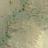 Second close-up of the map of Ribera, New Mexico print showing more streets and buildings