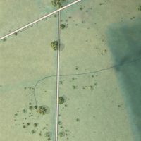 Second close-up of the map of Riceville, Pennsylvania print showing more streets and buildings