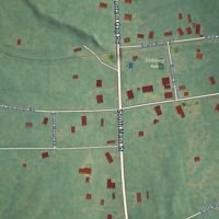 Second close-up of the map of Richburg, South Carolina print showing more streets and buildings
