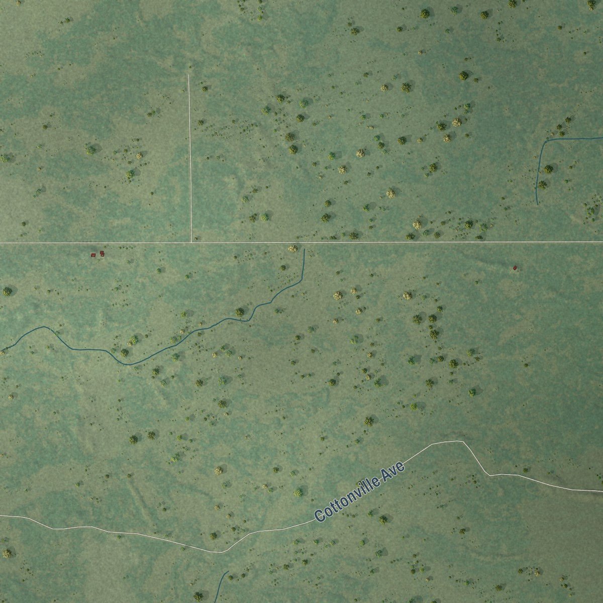 Second close-up of the map of Richfield, Adams County, Wisconsin print showing more streets and buildings