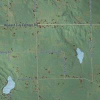 Second close-up of the map of Richland, Montcalm County, Michigan print showing more streets and buildings