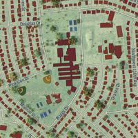 Second close-up of the map of Richmond Heights, Florida print showing more streets and buildings