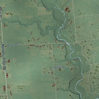 Second close-up of the map of Richmond, Macomb County, Michigan print showing more streets and buildings
