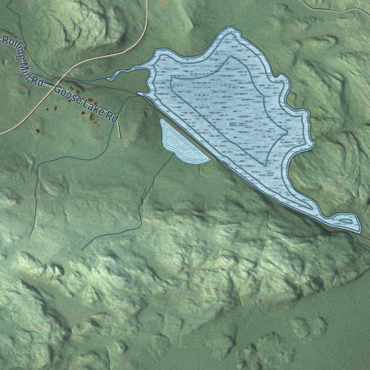 Second close-up of the map of Richmond, Marquette County, Michigan print showing more streets and buildings