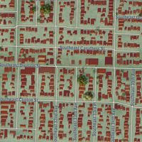 Second close-up of the map of Richmond, Oregon print showing more streets and buildings