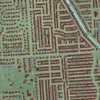 Second close-up of the map of Richmond West, Florida print showing more streets and buildings