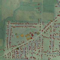 Second close-up of the map of Richville, Ohio print showing more streets and buildings