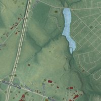 Second close-up of the map of Richwood, New Jersey print showing more streets and buildings
