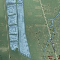 Second close-up of the map of Richwood, Texas print showing more streets and buildings