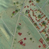 Second close-up of the map of Riddle, Oregon print showing more streets and buildings