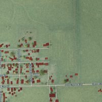 Second close-up of the map of Ridge Farm, Illinois print showing more streets and buildings