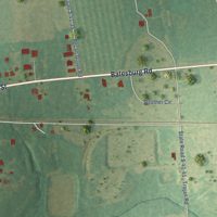 Second close-up of the map of Ridge Spring, South Carolina print showing more streets and buildings