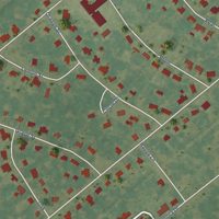 Second close-up of the map of Ridgecrest, Louisiana print showing more streets and buildings