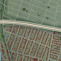 Second close-up of the map of Ridgefield Park, New Jersey print showing more streets and buildings