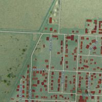 Second close-up of the map of Ridgely, Tennessee print showing more streets and buildings