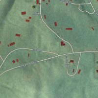 Second close-up of the map of Ridgeville, Alabama print showing more streets and buildings