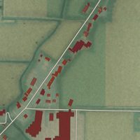 Second close-up of the map of Ridgeville Corners, Ohio print showing more streets and buildings