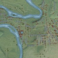 Second close-up of the map of Ridgeway, Alaska print showing more streets and buildings