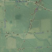 Second close-up of the map of Ridgeway, Michigan print showing more streets and buildings