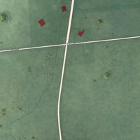 Second close-up of the map of Ridgeway, Ohio print showing more streets and buildings