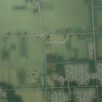 Second close-up of the map of Riga, Michigan print showing more streets and buildings