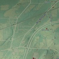 Second close-up of the map of Riga, New York print showing more streets and buildings