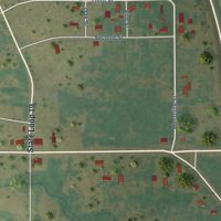 Second close-up of the map of Ringgold, Texas print showing more streets and buildings
