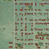 Second close-up of the map of Ringling, Oklahoma print showing more streets and buildings