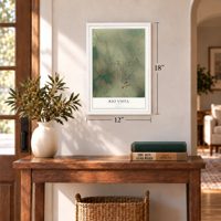 Rio Vista, Texas map, 12 x 18 inch print in a white frame in an entryway