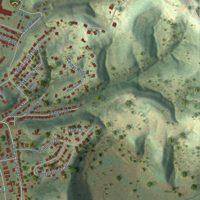 Second close-up of the map of Ripley, West Virginia print showing more streets and buildings
