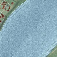 Second close-up of the map of Rising Sun, Indiana print showing more streets and buildings
